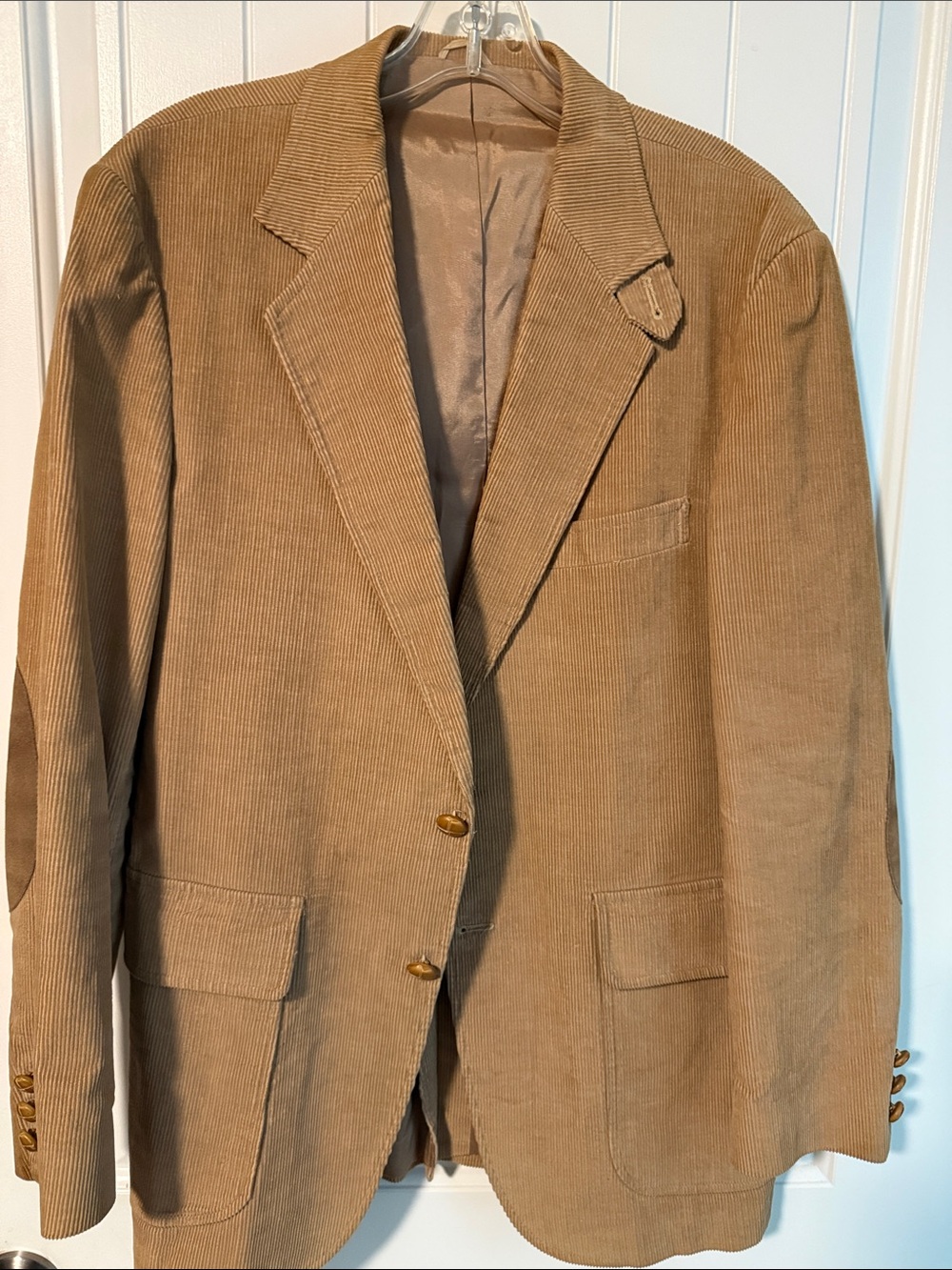 Vintage J.C. Penney Men's Tan Corduroy Blazer - Classic Two-Button Jacket 40 R